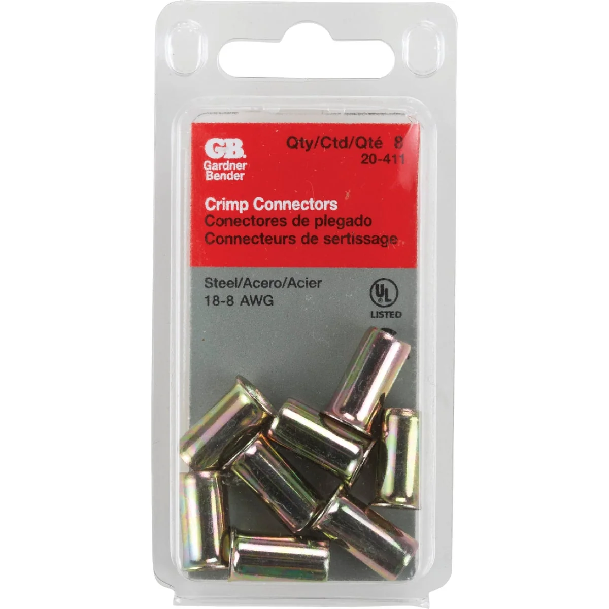 Effective Gardner Bender 14 to 8 AWG Copper-to-Copper Zinc-Plated Steel Crimp Connector 8-Pack High-Quality