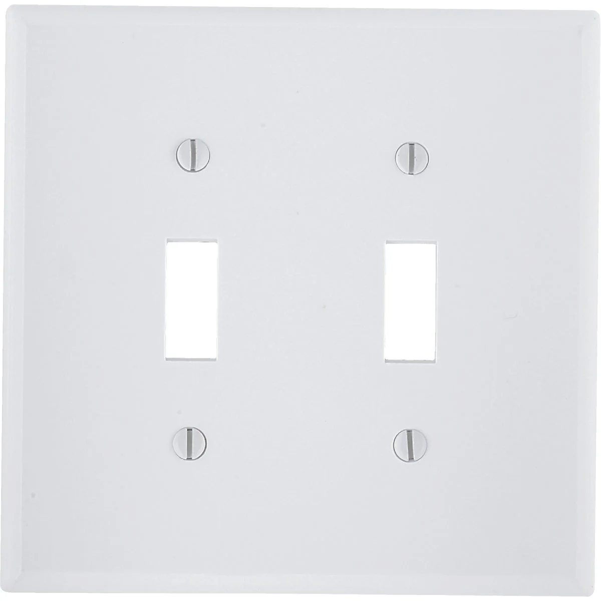 Practical Leviton 2-Gang Plastic Toggle Switch Wall Plate White Proven