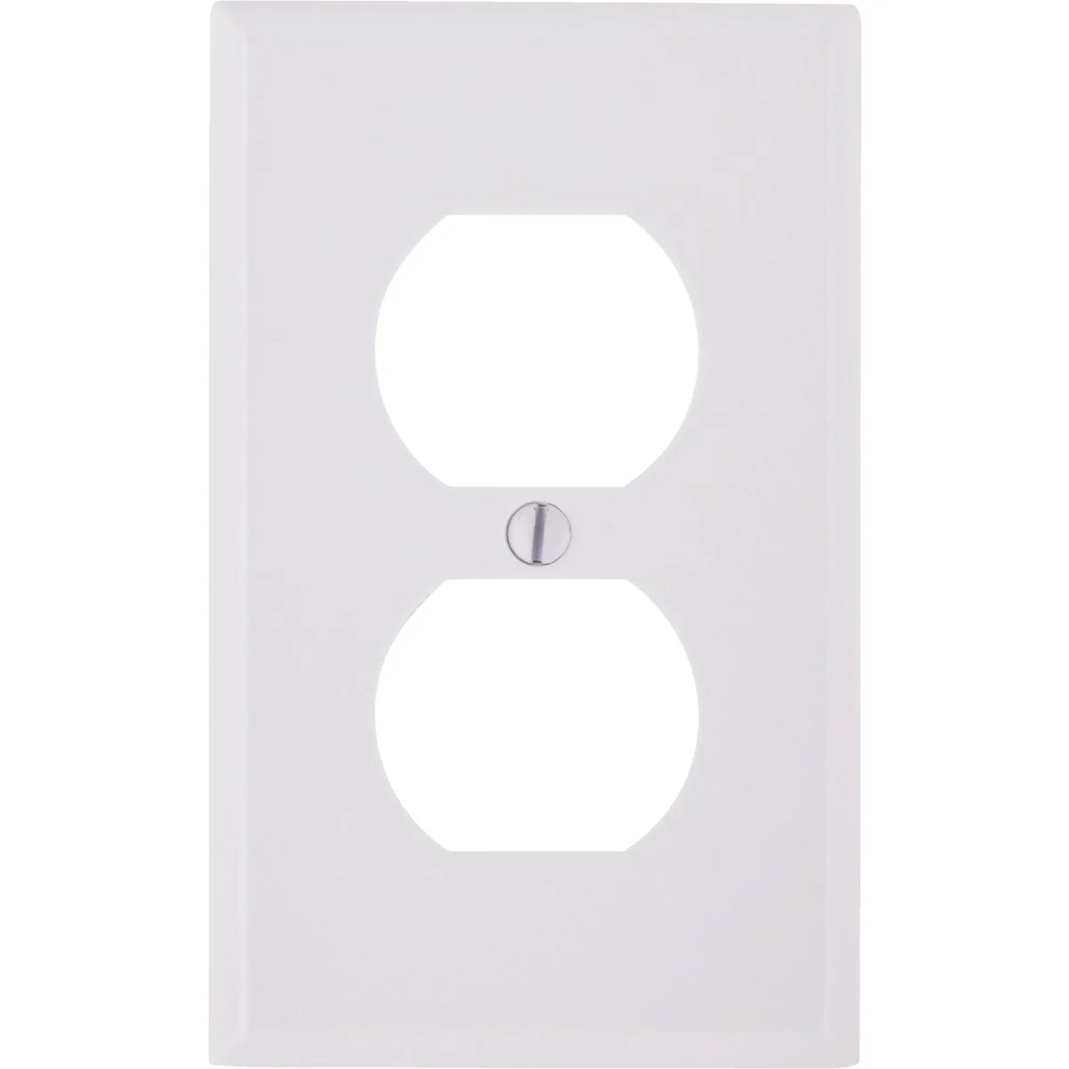 Fashionable Leviton 1-Gang Smooth Plastic Outlet Wall Plate White Contemporary