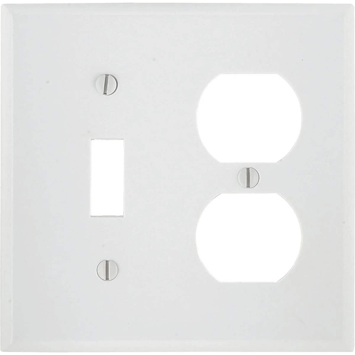 Innovative Leviton 2-Gang Plastic Single Toggle Duplex Outlet Wall Plate White Reusable