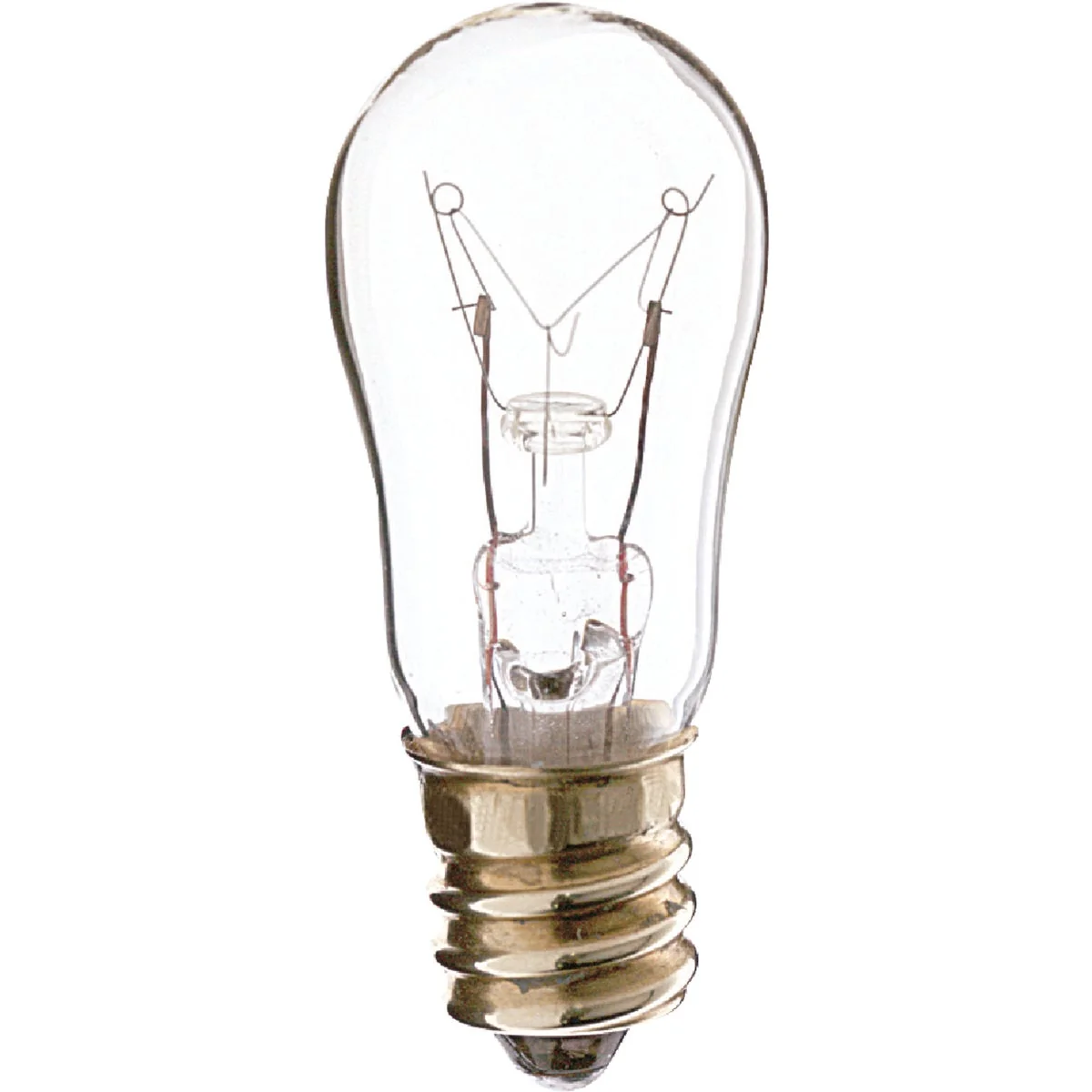 Solid Satco 6W Clear Candelabra Base S6 Incandescent Indicator Light Bulb 2-Pack Pure