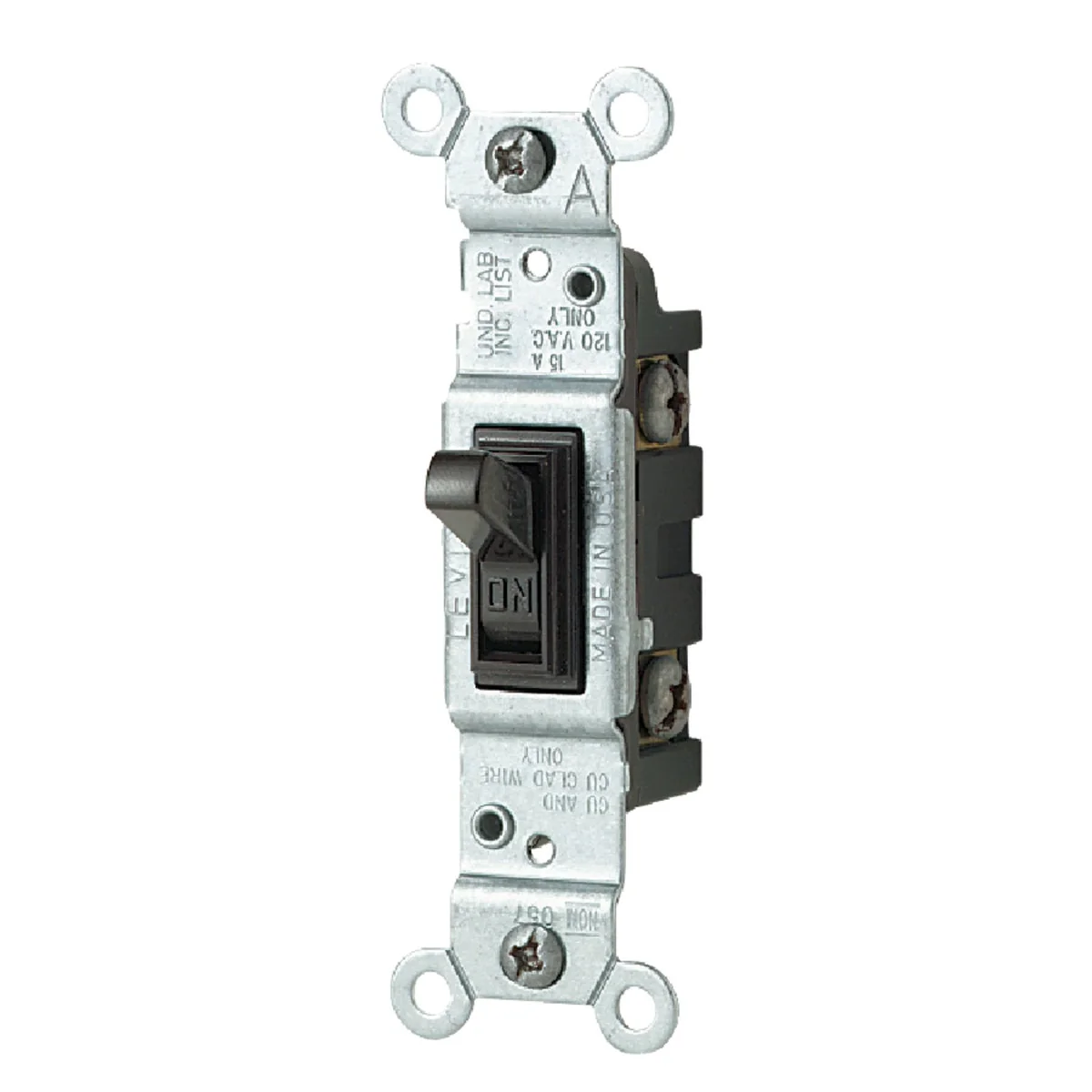Verified Leviton Residential Grade 15 Amp Toggle Single Pole Switch Brown Convenient