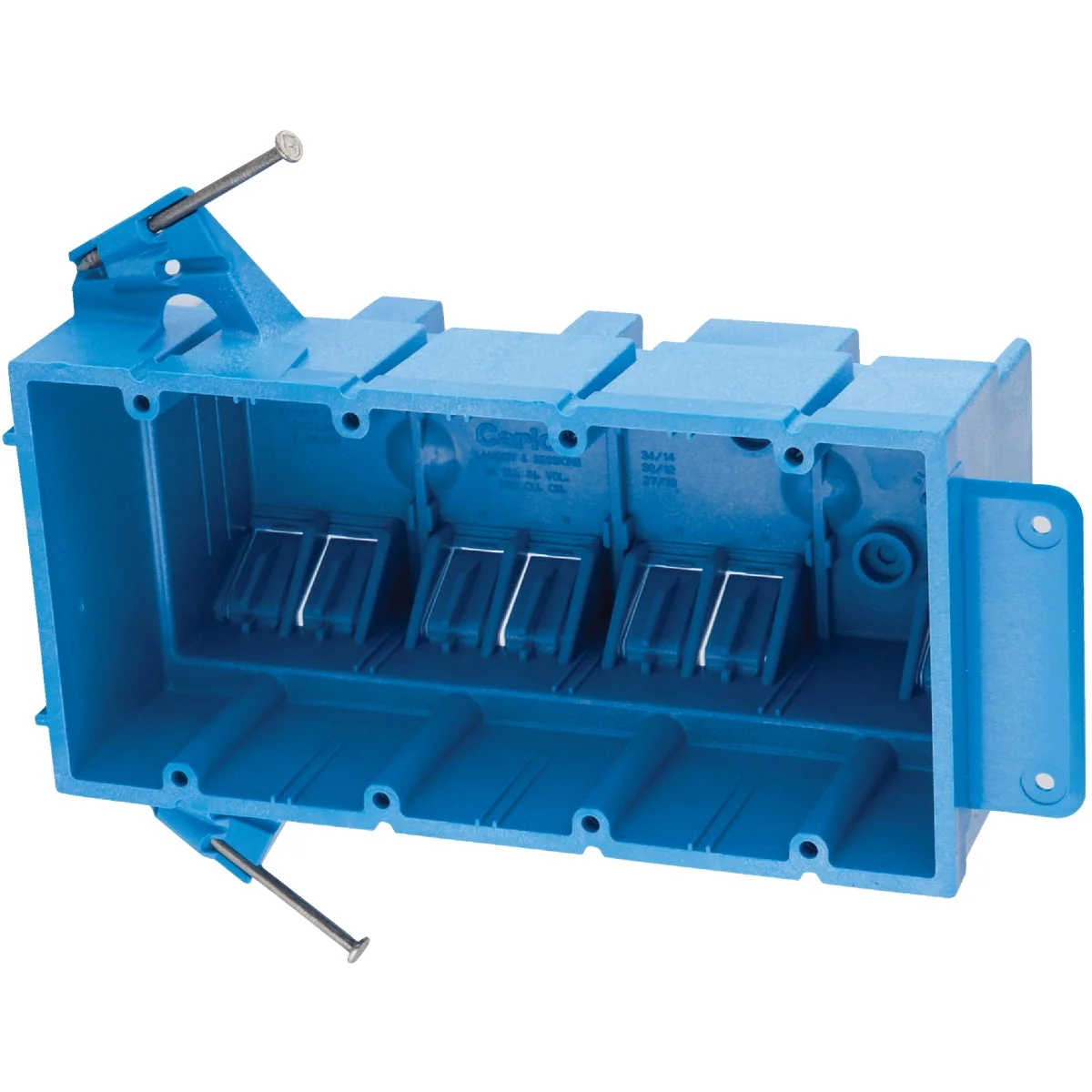 Quality Carlon SuperBlue 4-Gang Thermoplastic Molded Wall Box Prestigious