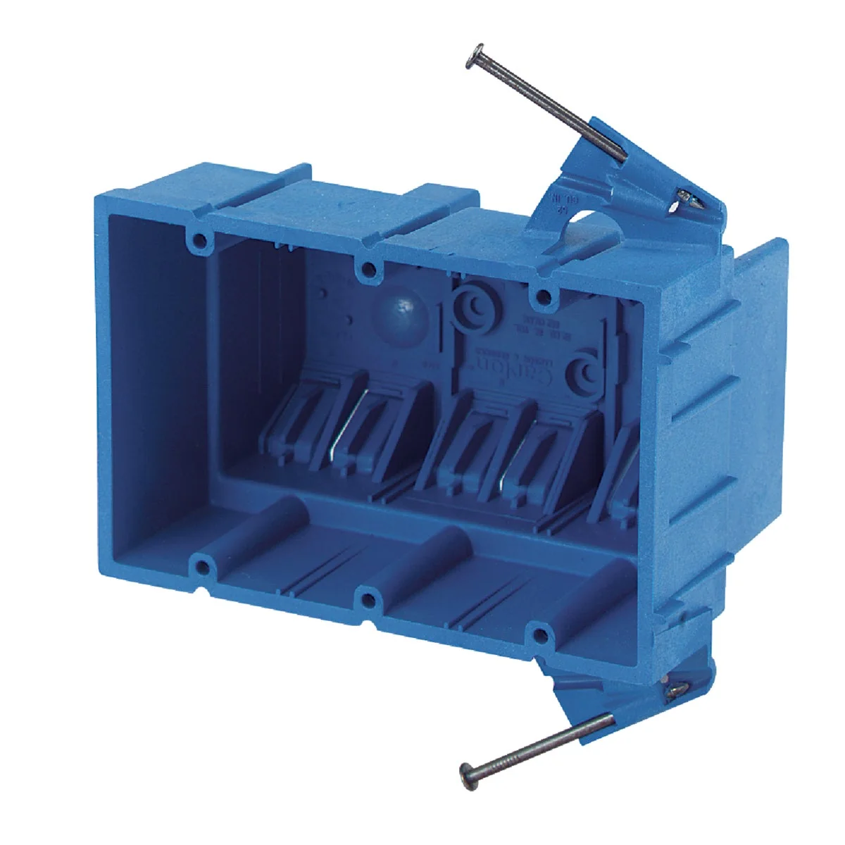 Contemporary Carlon SuperBlue 3-Gang Thermoplastic Molded Wall Box Convenient
