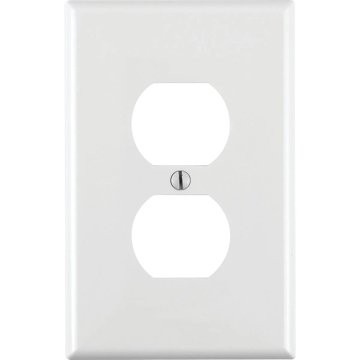 Powerful Leviton Mid-Way 1-Gang Thermoplastic Nylon Outlet Wall Plate White Relaxed