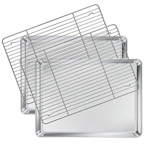 Premium Baking Sheet with Rack Set 2 Sheets 2 Racks Innovative