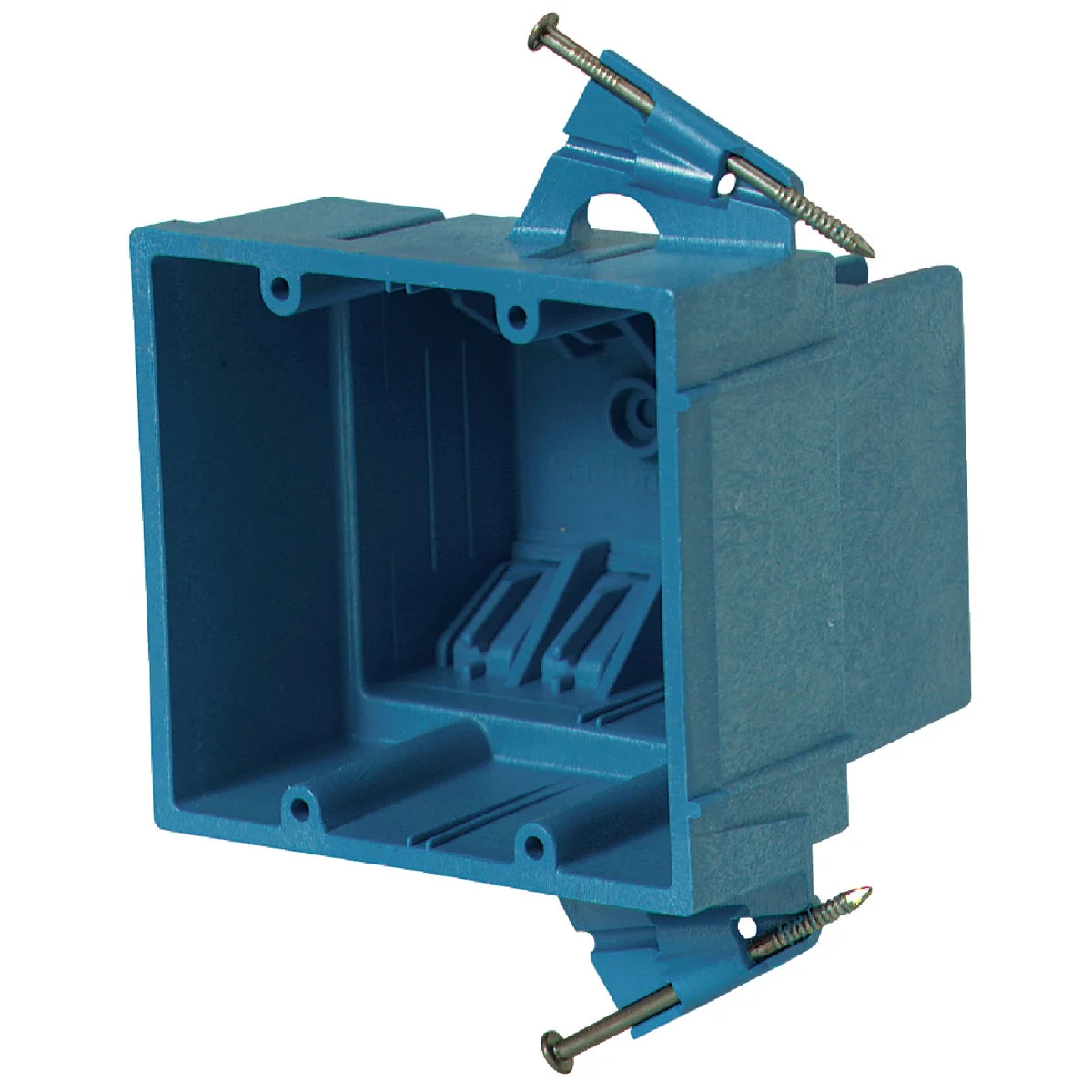 Unique Carlon SuperBlue 2-Gang Thermoplastic Molded Wall Box Reusable
