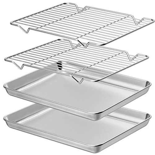 Trendy Baking Sheet with Rack Set 2 Sheets 2 Racks Dependable