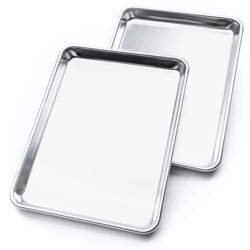 High-Performance Half Sheet Baking Pan Aluminum Nonstick Oven Safe Set of 2 2 Count Selected