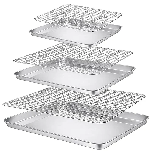 Breathable 16 12.5 9 Inch Cookie Baking Sheet Pan with Wire Rack Expertly Made