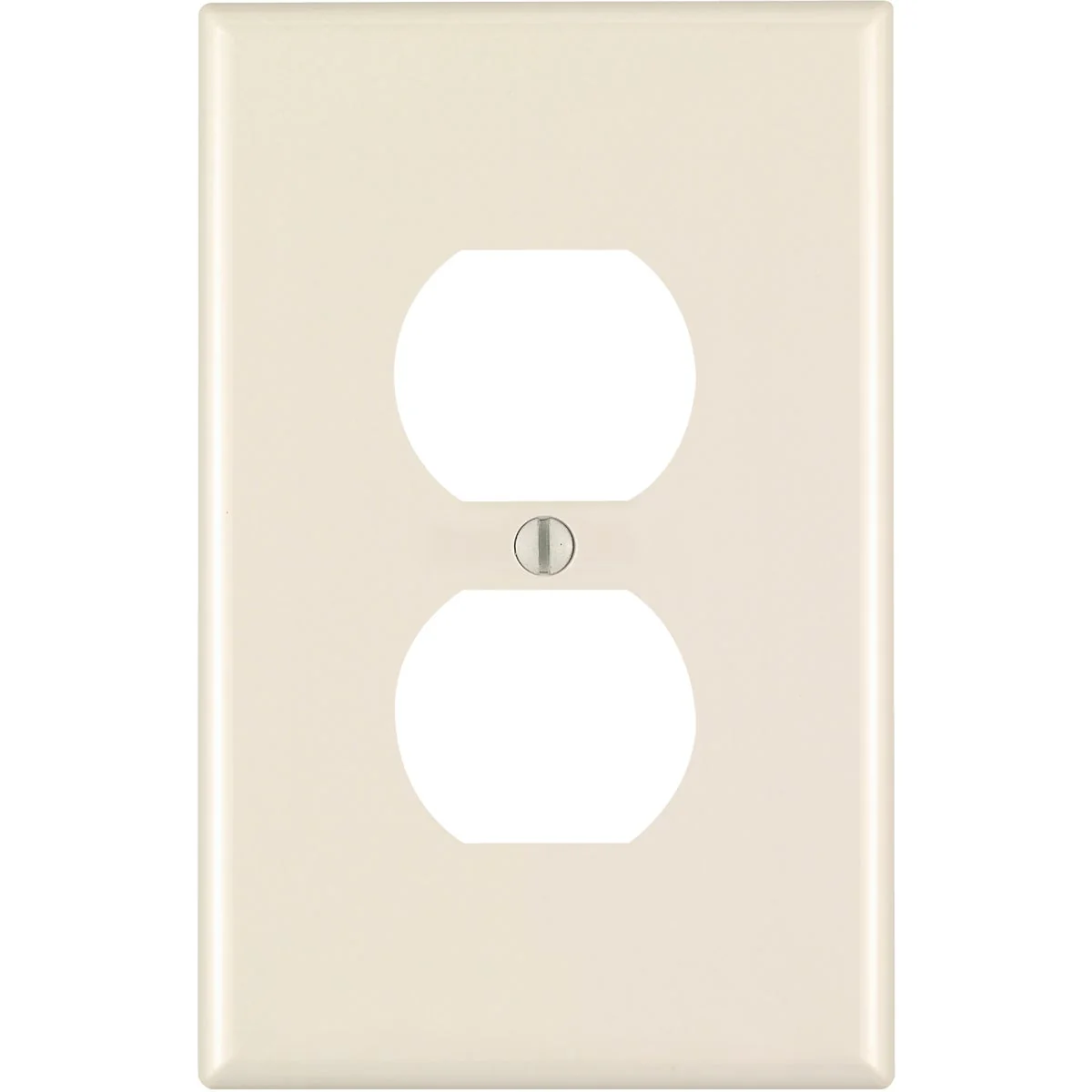 Comfortable Leviton Mid-Way 1-Gang Thermoplastic Nylon Outlet Wall Plate Light Almond Carefully Designed
