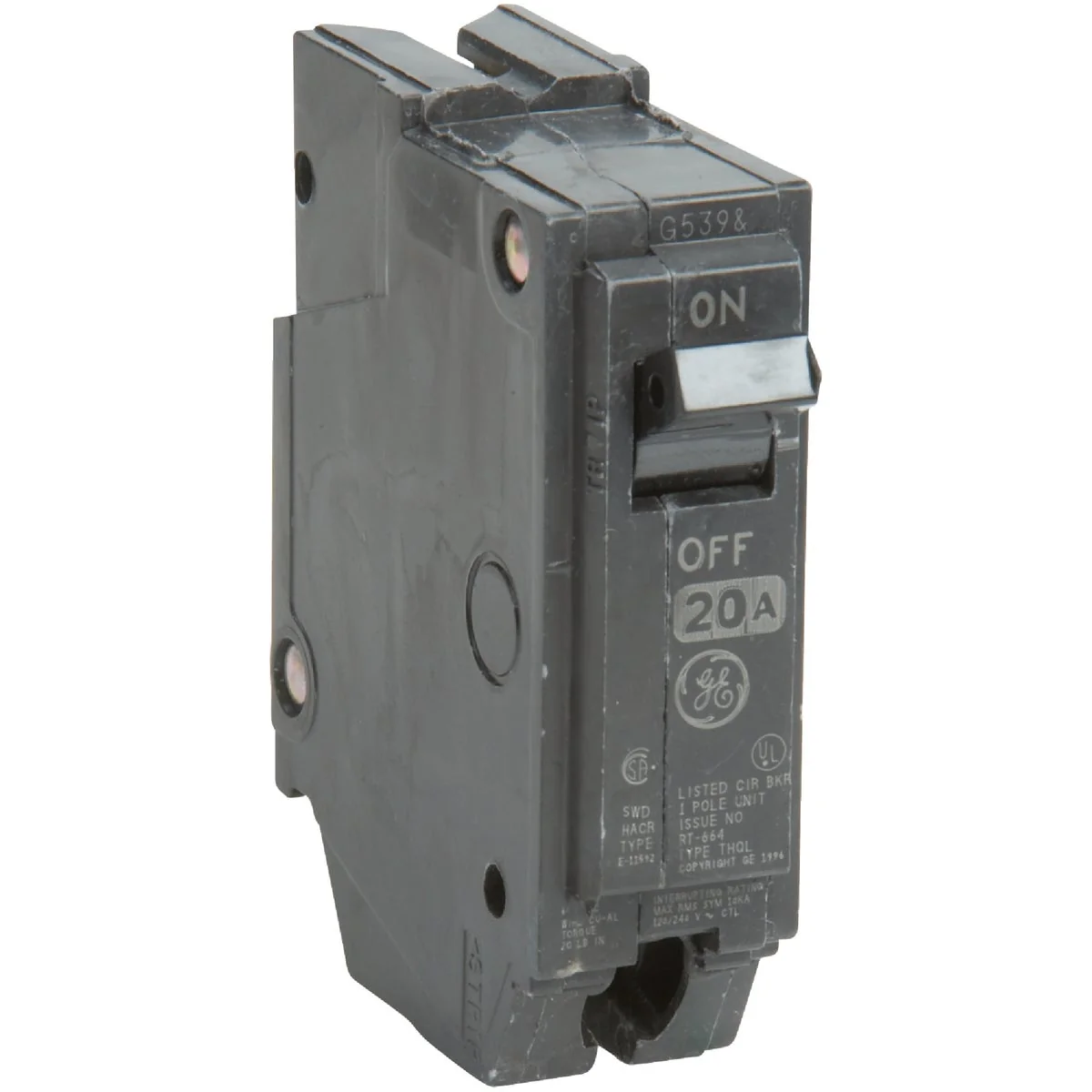 First-Class GE THQL 20A Single-Pole Standard Trip Circuit Breaker Original