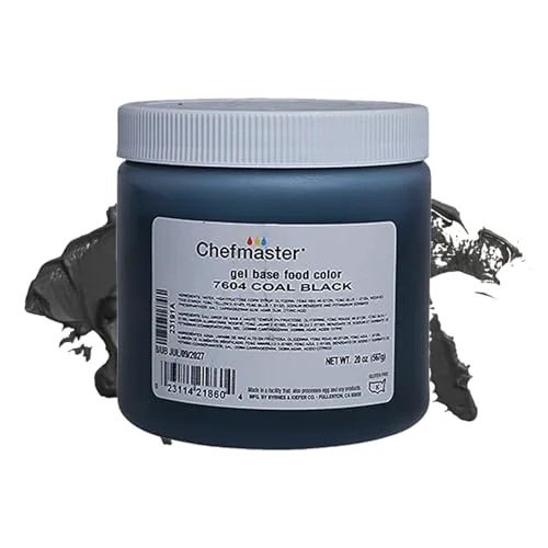 Eco-Friendly Coal Black Gel Food Coloring 20 Fl Oz Lightweight