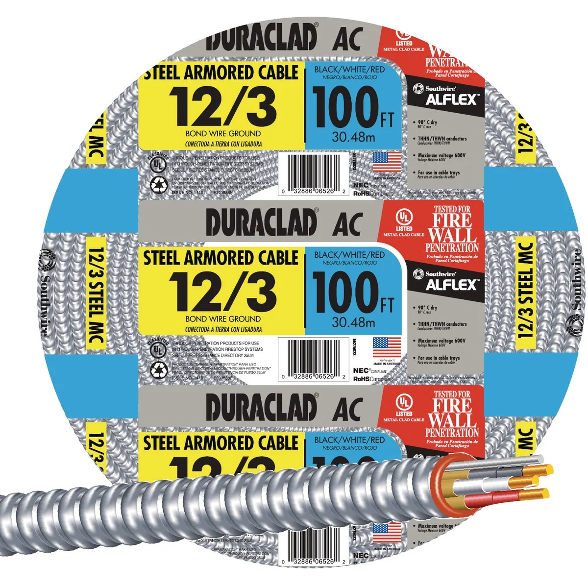 Clean Southwire 100 Ft. 12 3 AC Armored Cable Electrical Wire Outstanding