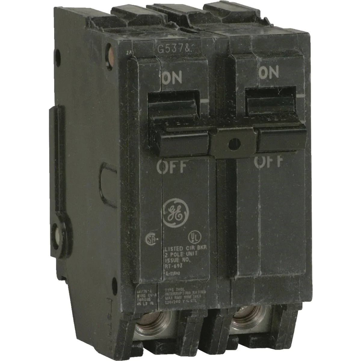 Optimized GE THQL 20A Double-Pole Standard Trip Circuit Breaker Effective