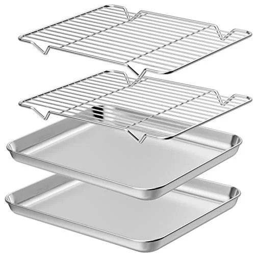 Green Baking Sheet with Rack Set 2 Sheets 2 Racks Fine