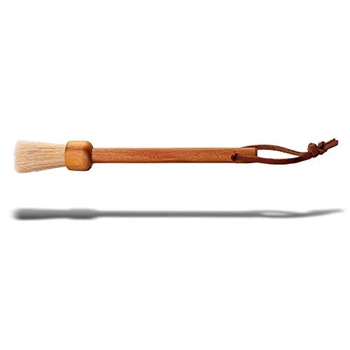 Durable Pastry Brush Natural Boar Bristle Wooden Handle Reusable