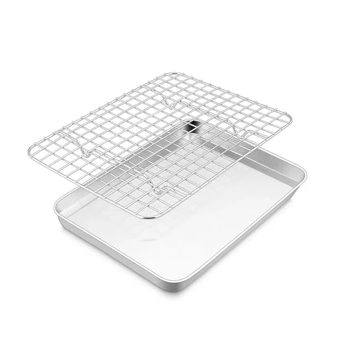 Genuine Baking Sheet with Wire Rack Set 2 Count Fine Crafted
