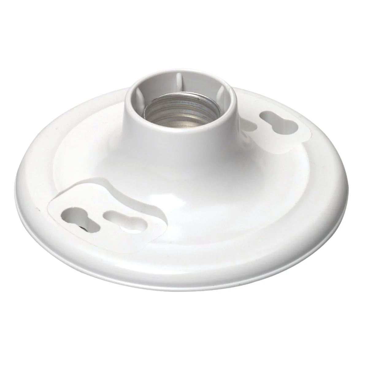 User-Friendly Leviton White Plastic Incandescent Lampholder with 4 Terminal Screws Traditional