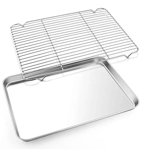 High-End Cookie Sheet with Rack Set 2 Count Prestigious