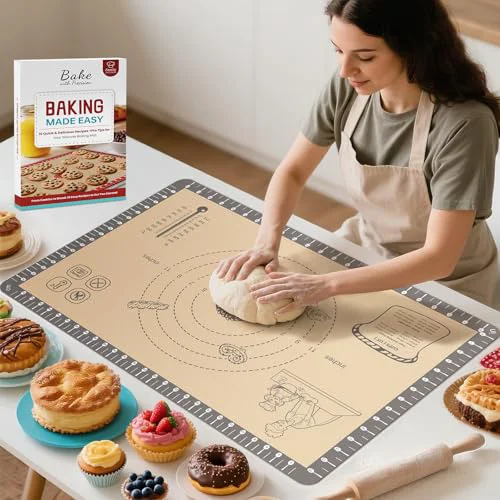 Advanced Silicone Macaron Baking Mat with 10 Easy Recipes Carefully Designed