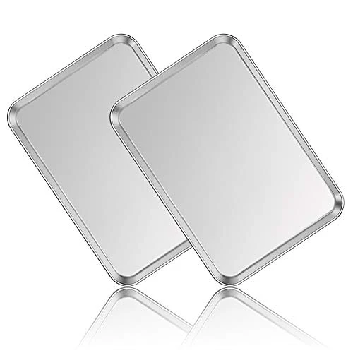 Expertly Made Stainless Steel Baking Sheet Pan Set of 2 Trusted