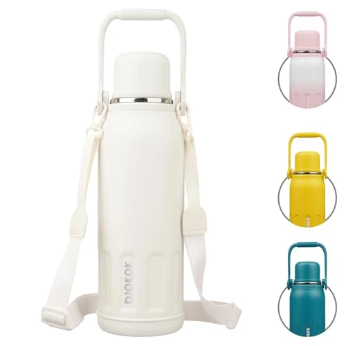 Durable Stainless Steel Insulated Bottle with Handle Strap Verified