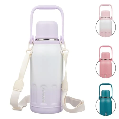 Comfortable Stainless Steel Insulated Bottle with Handle Strap Fashionable