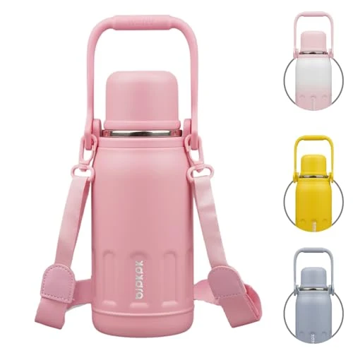 Comfortable Stainless Steel Insulated Bottle with Handle Strap Environmentally Friendly