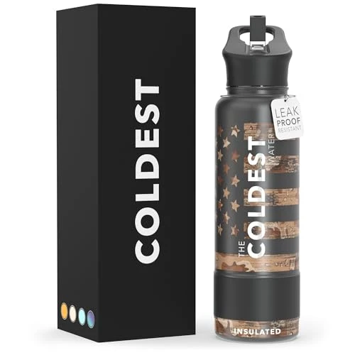 Genuine Coldest Insulated Water Bottle with Straw Lid Sophisticated