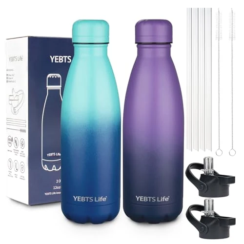 Reusable Insulated Water Bottle 2 Count Eco-Friendly