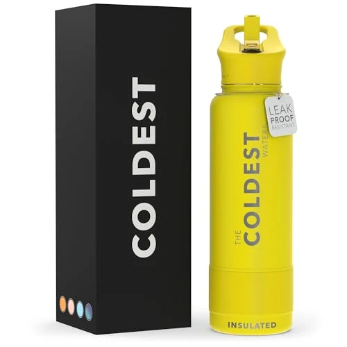 Natural Coldest Insulated Water Bottle with Straw Lid Expertly Made
