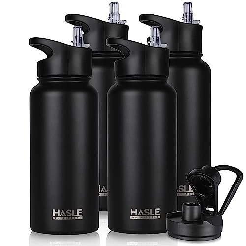 Sustainable 32 oz Insulated Water Bottle Stainless Steel Double Walled Vacuum Sports Water Bottle with 2 Lids Superior