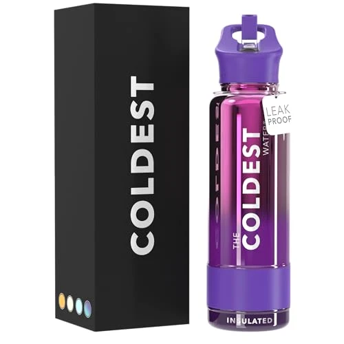 Sophisticated Coldest Insulated Water Bottle with Straw Lid Certified