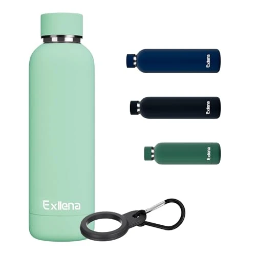 Powerful Slim Insulated Water Bottles for Travel 18oz with Clip Fine