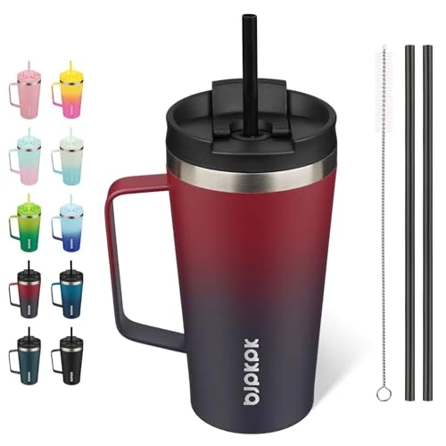 World-Class 18oz Insulated Tumbler with Handle Enhanced