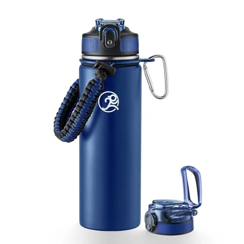 Authentic 24oz Insulated Stainless Steel Travel Water Bottle User-Friendly