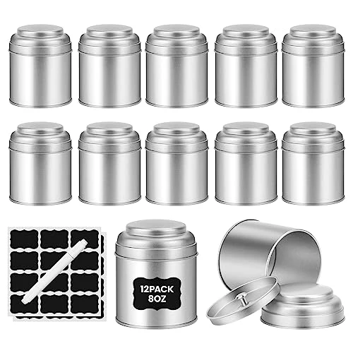 First-Class Tea Tin with Airtight Double Lids for Loose Leaf Tea Storage 12 Count Luxury