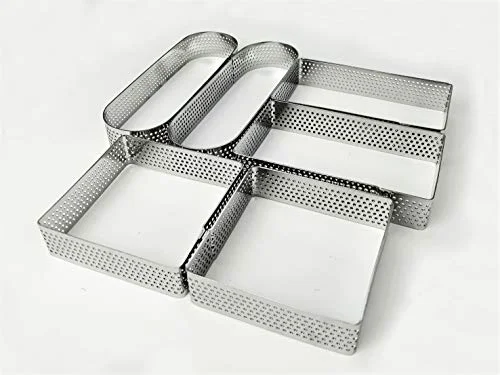 Contemporary NewlineNY Stainless Steel 6 Pcs Perforated Oval High-End