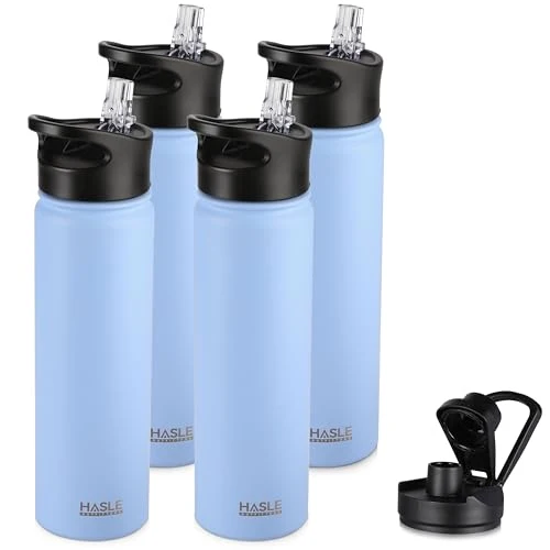 Professional Insulated Water Bottle 22 oz Double Wall Stainless Steel Water Bottle Wide Mouth with Straw Lid Spout Lid Keeps Cold or Hot Selected