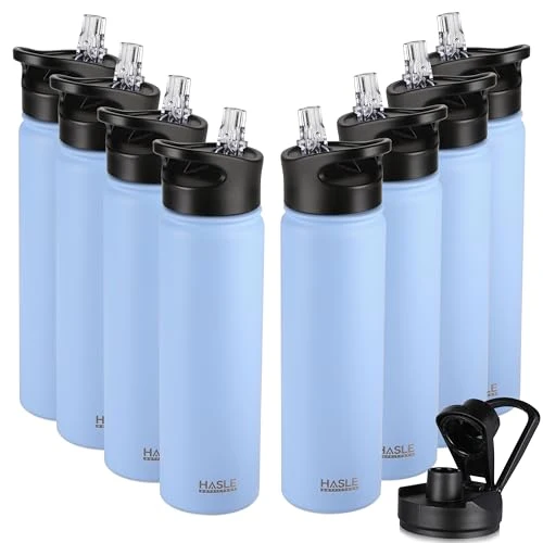 Convenient Insulated Water Bottle 22 oz Double Wall Stainless Steel Water Bottle Wide Mouth with Straw Lid Spout Lid Keeps Cold or Hot High-Grade