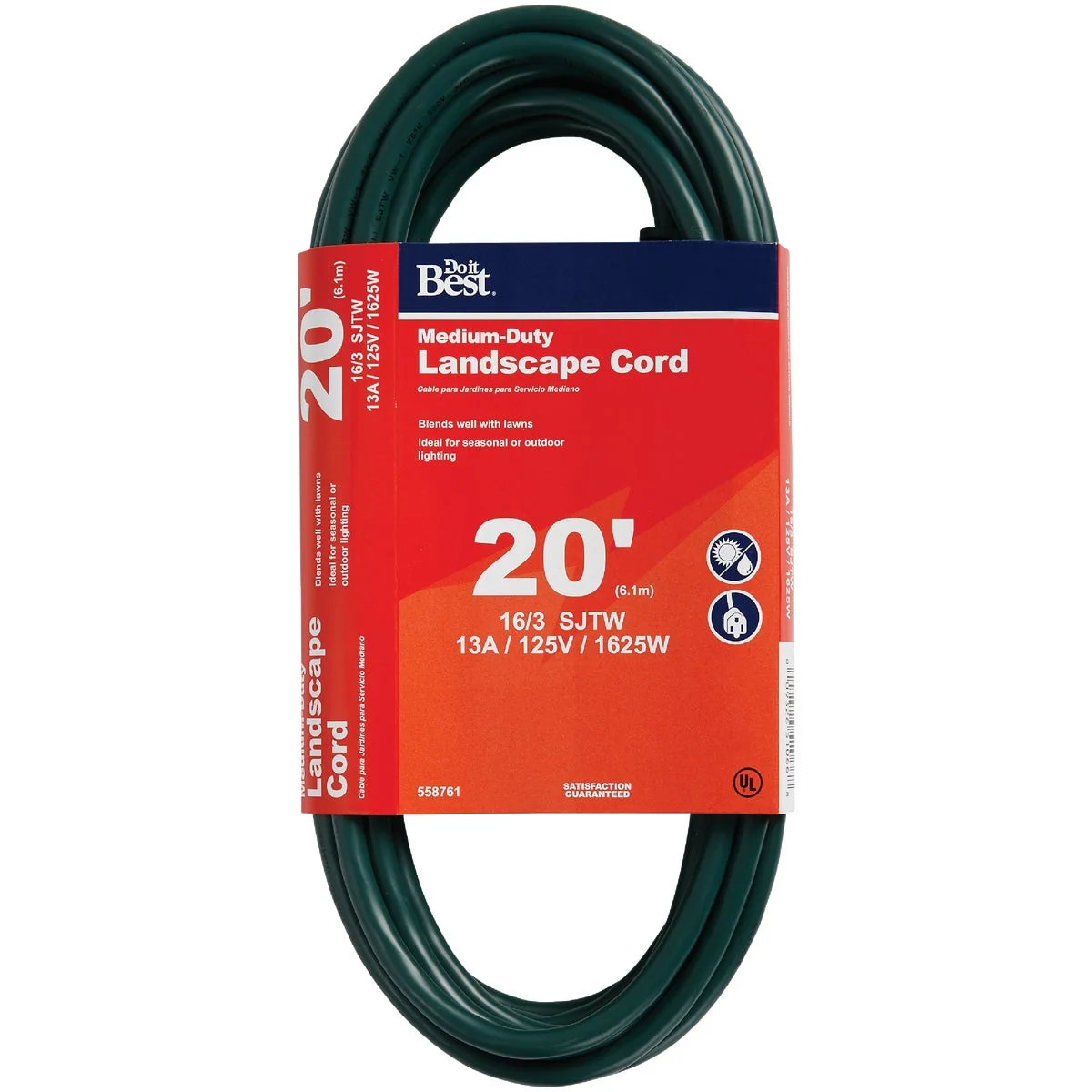 Natural Do it 20 Ft. 16 3 Landscape Extension Cord Dependable