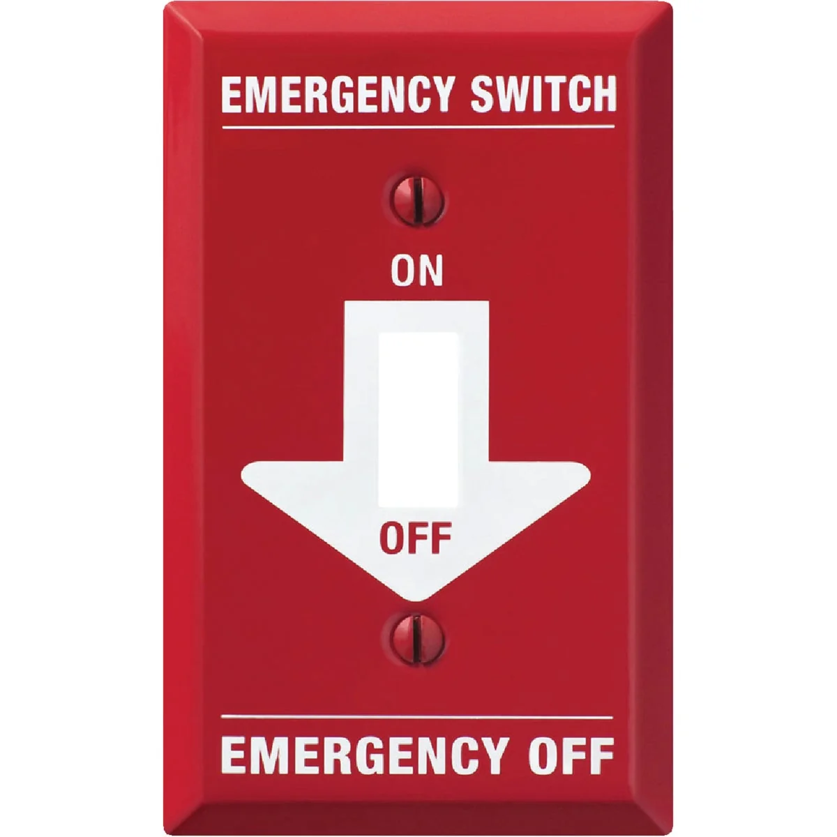 Smart Amerelle PRO 1-Gang Red Stamped Steel Emergency Toggle Switch Wall Plate Original Design