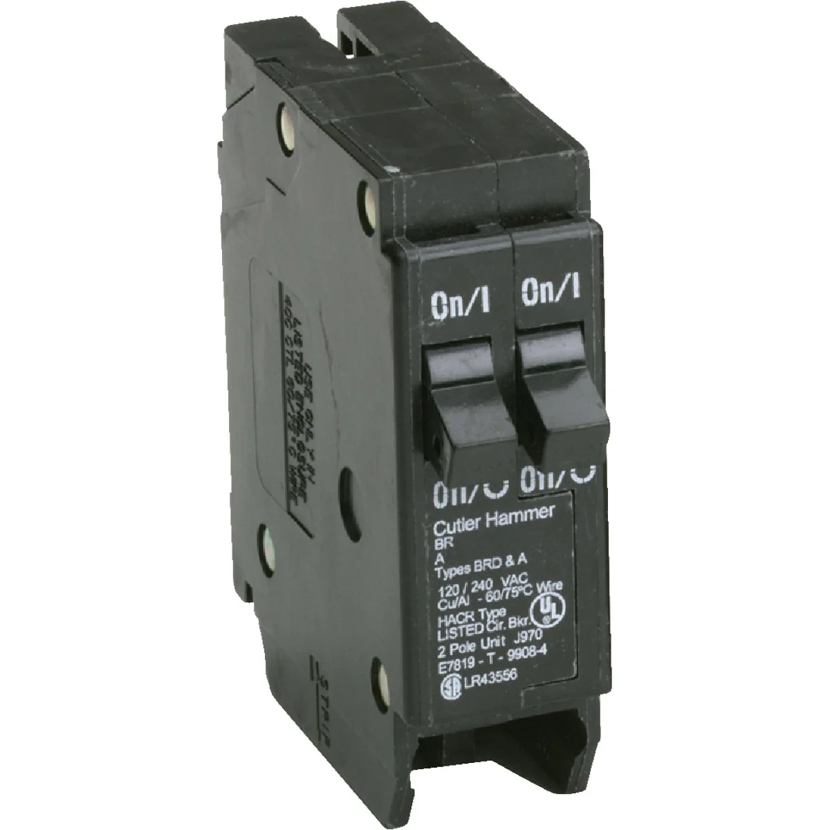 Lightweight Eaton BR 20A 20A Double-Pole Standard Trip Duplex Circuit Breaker Specialty
