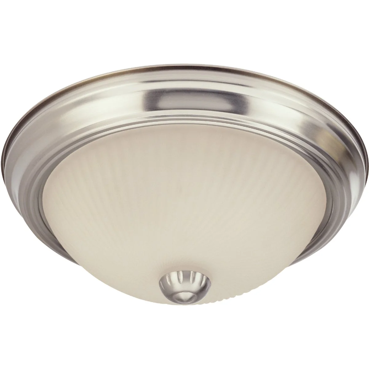 Authentic Home Impressions 11 In. Brushed Nickel Incandescent Flush Mount Ceiling Light Fixture Quality