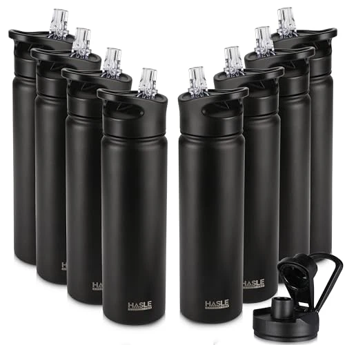 Professional Insulated Water Bottle 22 oz Double Wall Stainless Steel Water Bottle Wide Mouth with Straw Lid Spout Lid Keeps Cold or Hot Official