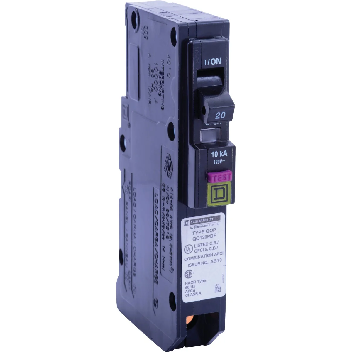 First-Class Square D QO 20A Single-Pole Dual Function Circuit Breaker Contemporary