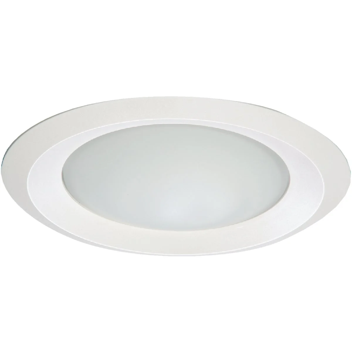 Traditional Halo 6 In. White Disc Frosted Glass Lens Recessed Light Fixture Trim Elegant