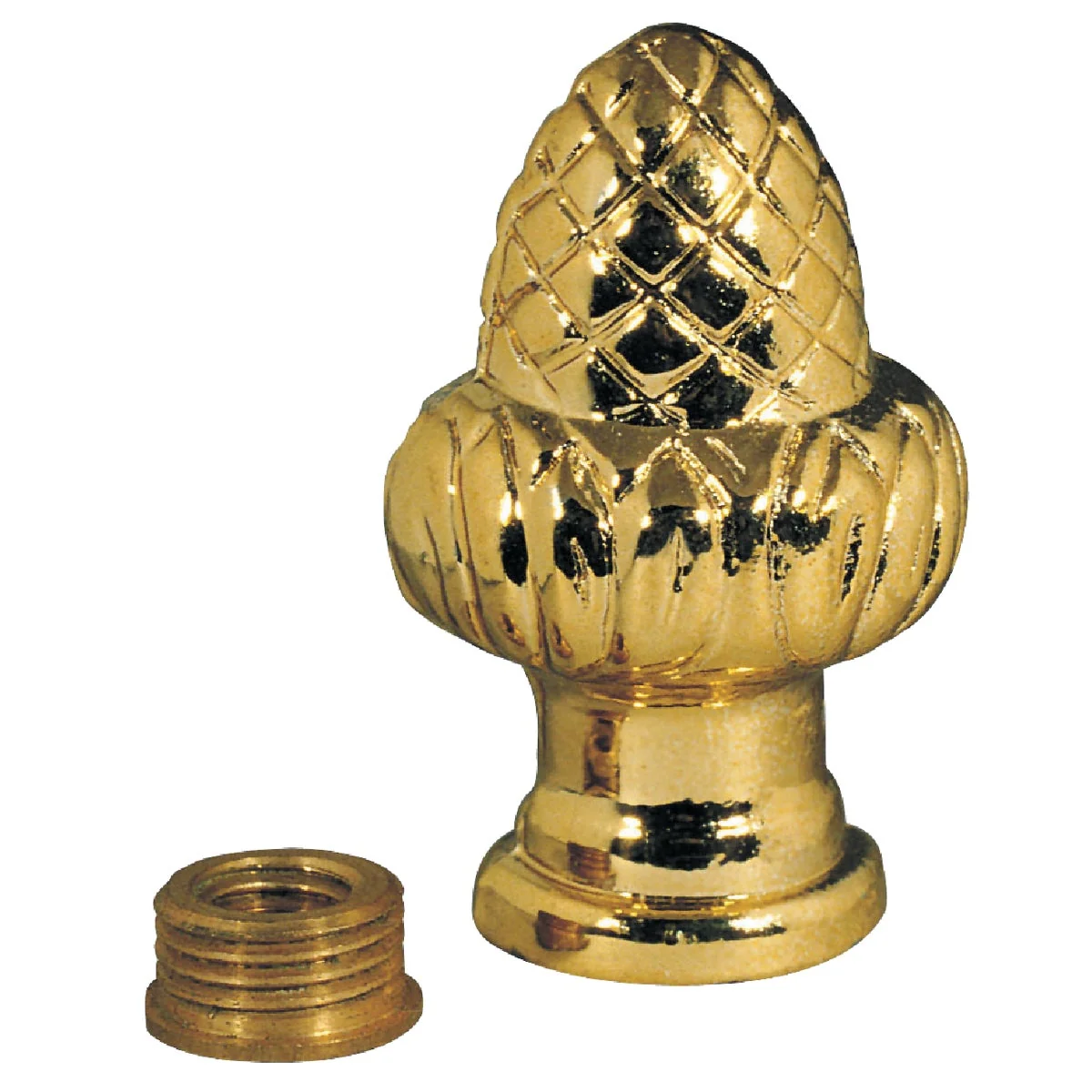 Sophisticated Westinghouse 1-1 2 In. Brass Acorn Lamp Finial Finial Thread Reducer Selected
