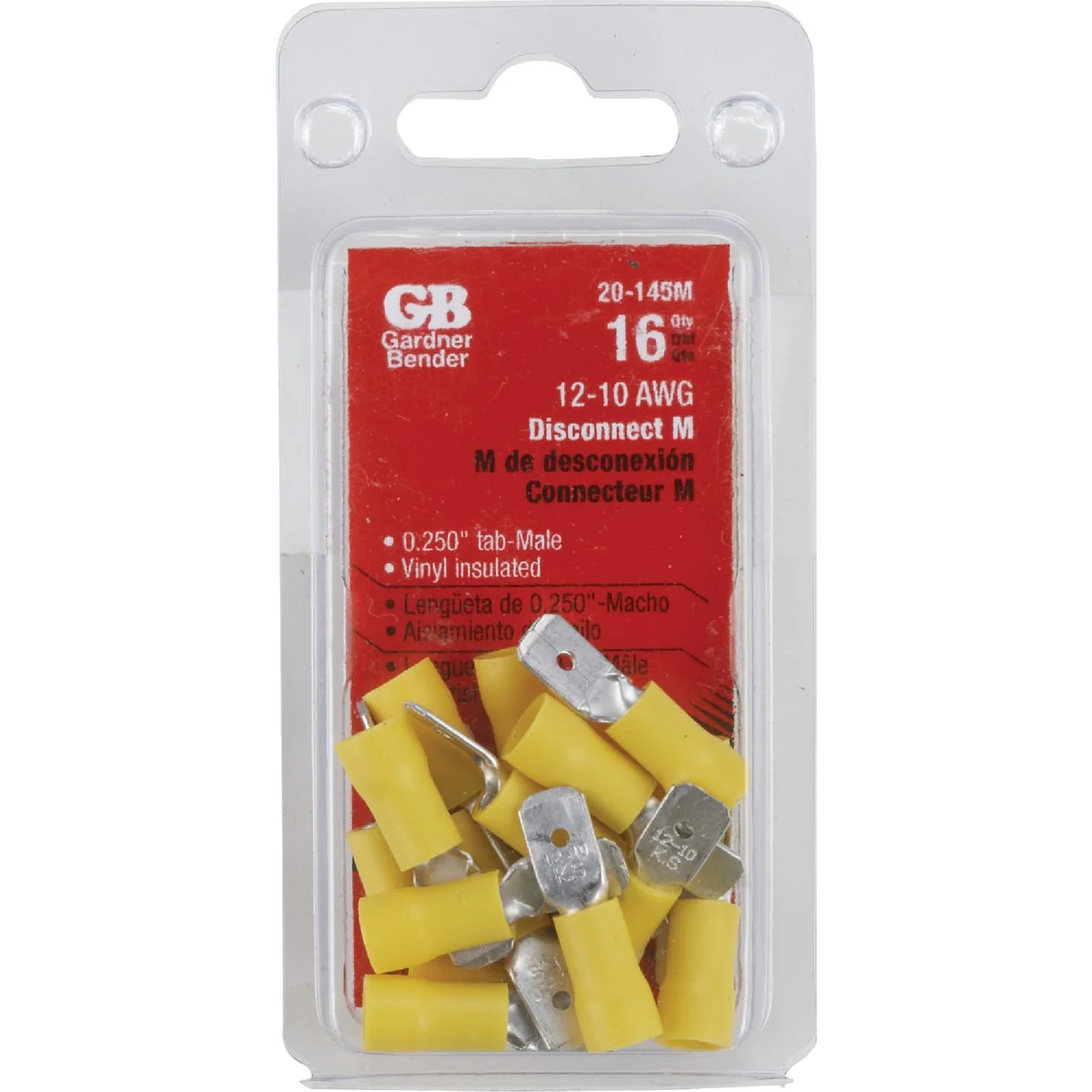 Environmentally Friendly Gardner Bender 12 to 10 AWG Male Yellow Vinyl-Insulated Barrel Disconnect 16-Pack Modern